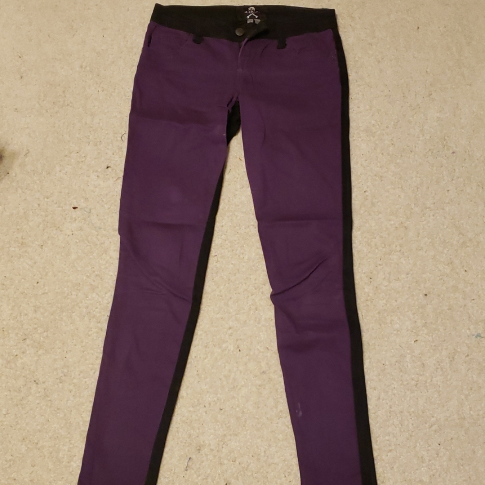 Purple & Black Jeans